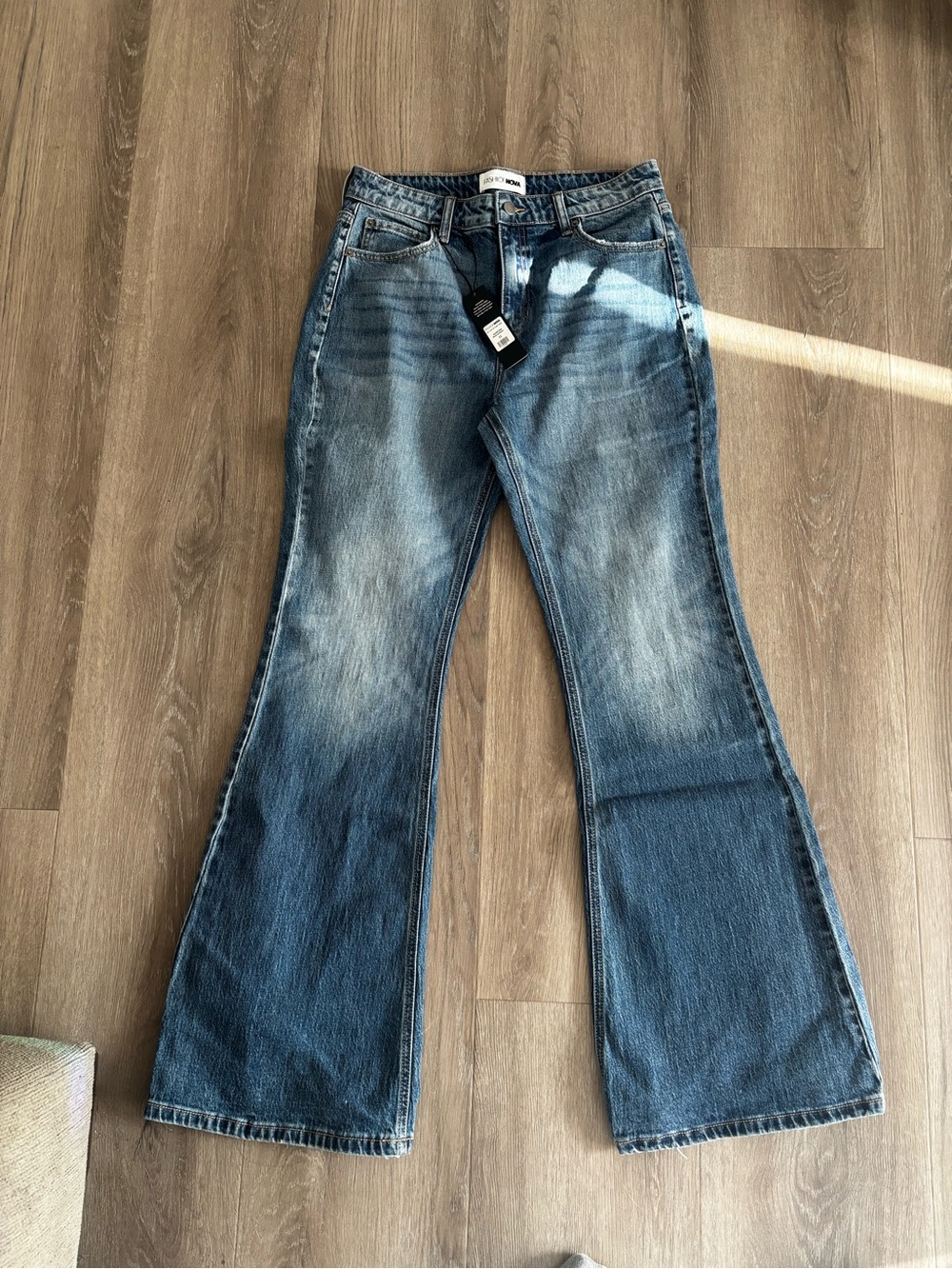 Fashion Nova Blue Flare Leg Jeans